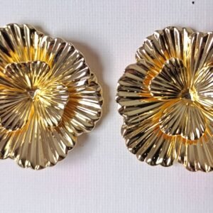 Aretes Dorados Flor Abierta