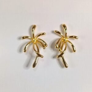 Aretes Dorados Palmas Coquetas