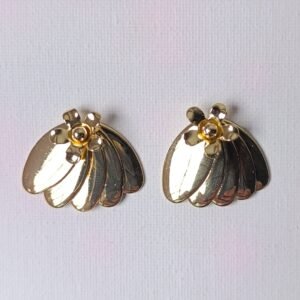 Aretes Dorados Abanico Maximalista